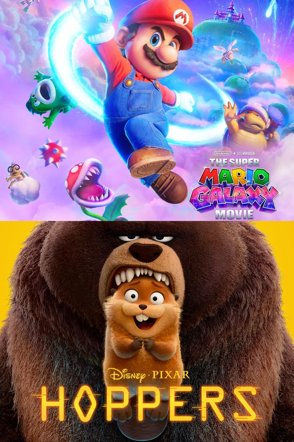 (8:30) SUPER MARIO GALAXY + (10:35) HOPPERS