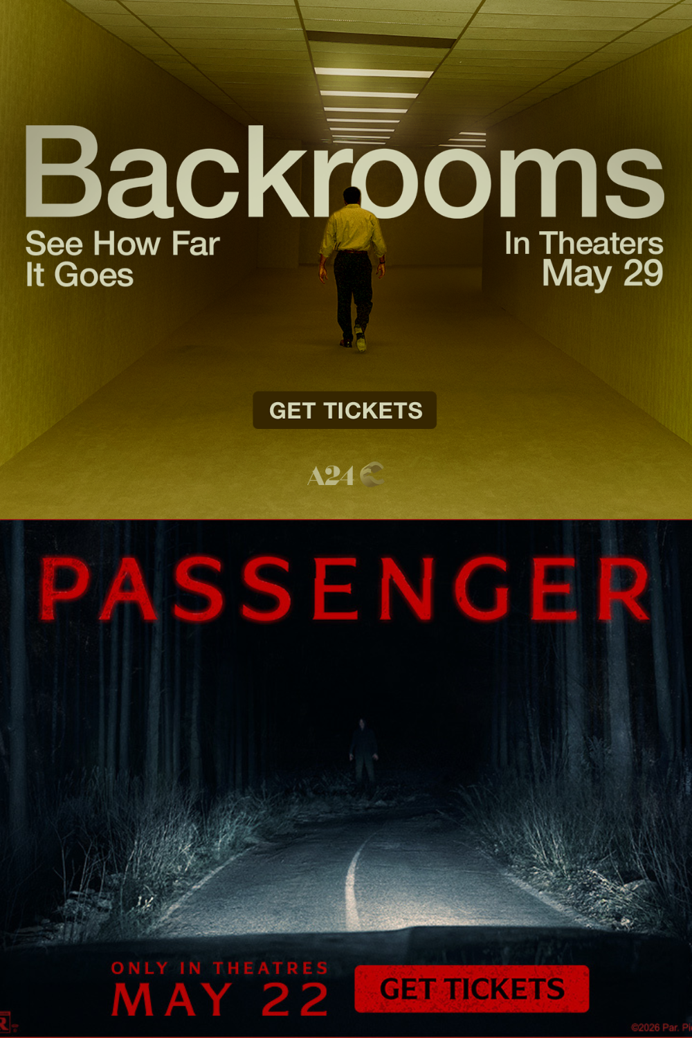 (9:05) BACKROOMS + (11:20) PASSENGER